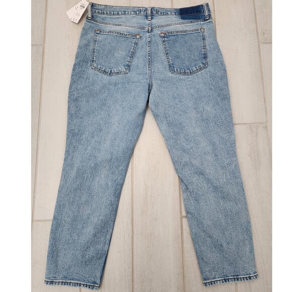 Abercrombie & Fitch High Rise The Skinny Size 32 14short Distressed Jeans Pants - Picture 8 of 8